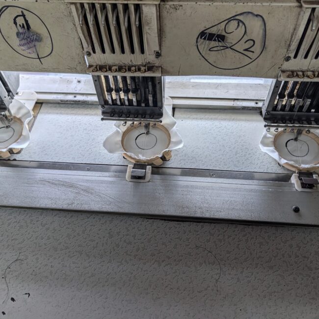 Home Embroidery on the panels for custom cap manufacture in delhi india