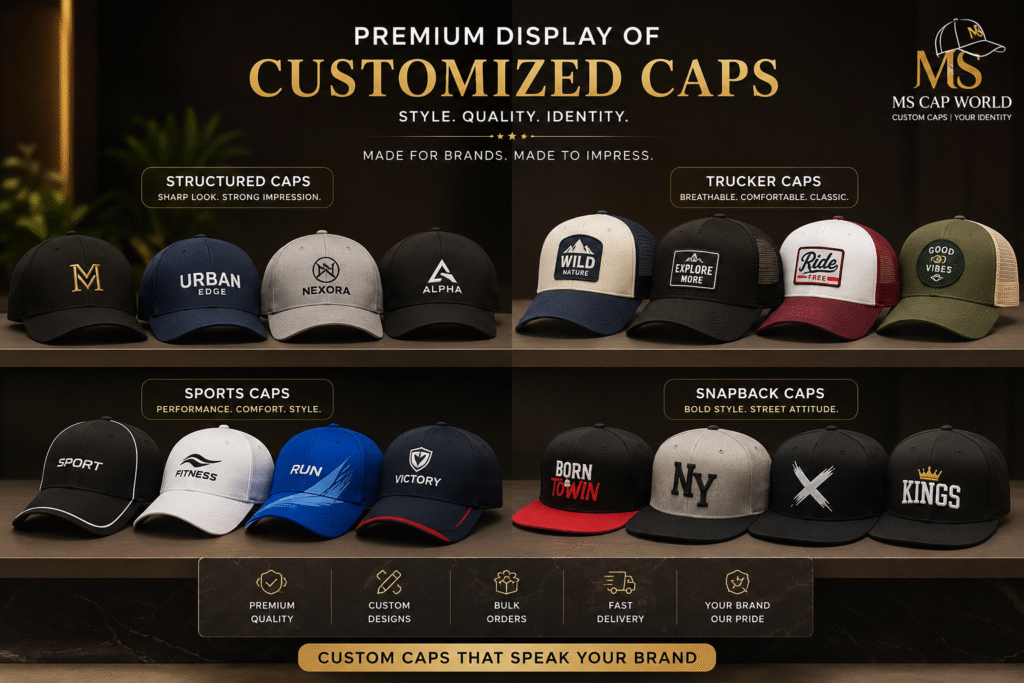 cap manufacturer in Delhi premium customized caps